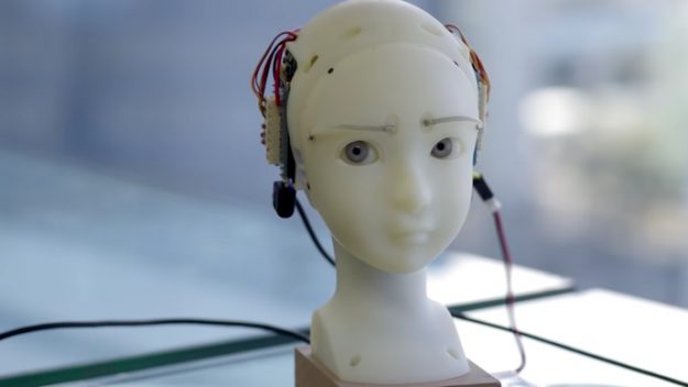 Simulačný emotívny výrazový robot Simulative Emotional Expression Robot